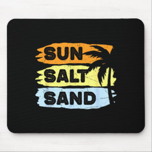 Sun salt sand retro summer vacation beach cruise mouse pad