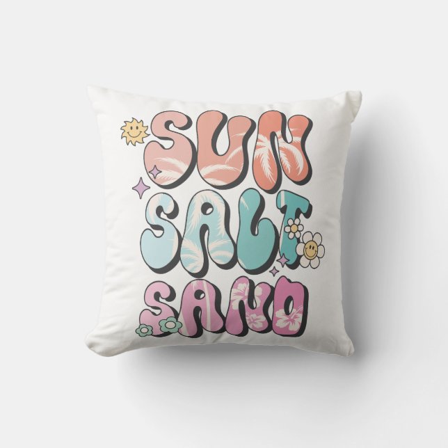 Sun Salt Sand Throw Pillow (Front)