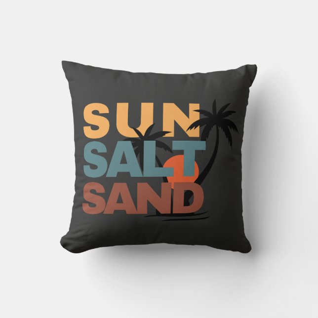 Sun Salt Sand Throw Pillow (Front)