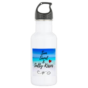 Sun Sand and Salty Kisses Tropical Beach 532 Ml Water Bottle