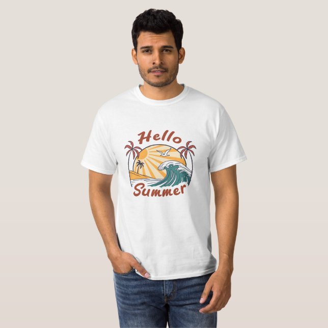 Sun, Sand & Waves: The Summer Welcome T-Shirt (Front Full)