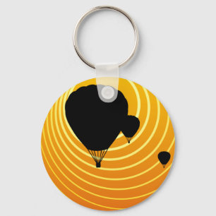 sun scene ballooning keychain