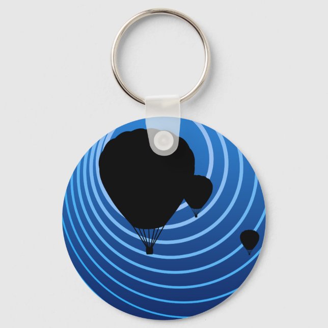 sun scene ballooning keychain (Front)