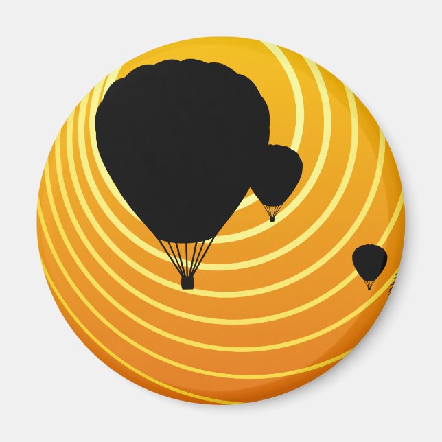 sun scene ballooning magnet (Front)