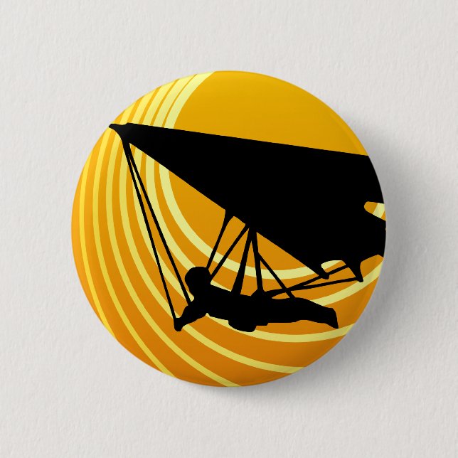 sun scene hang gliding 2 inch round button (Front)