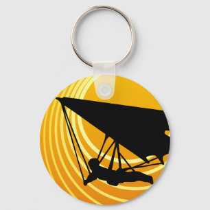 sun scene hang gliding keychain