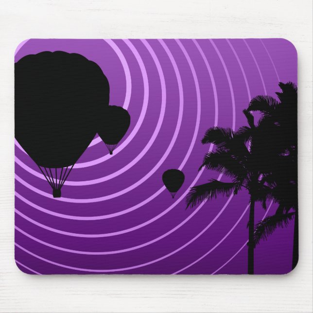 sun scene hot air balloons mouse pad (Front)