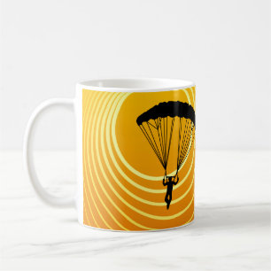 sun scene skydiver coffee mug