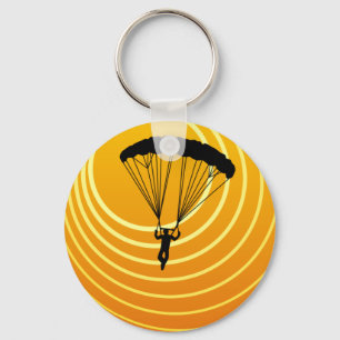 sun scene skydiver keychain