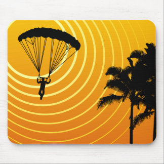 sun scene skydiving mouse pad