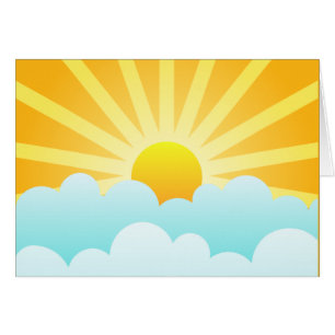 Sun se levant au-dessus des nuages