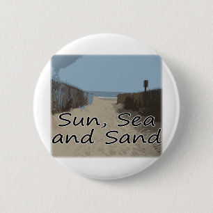 Sun, Sea and Sand 2 Inch Round Button