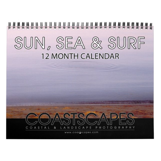 Sun, Sea and Surf 12 Month Calendar (Cover)