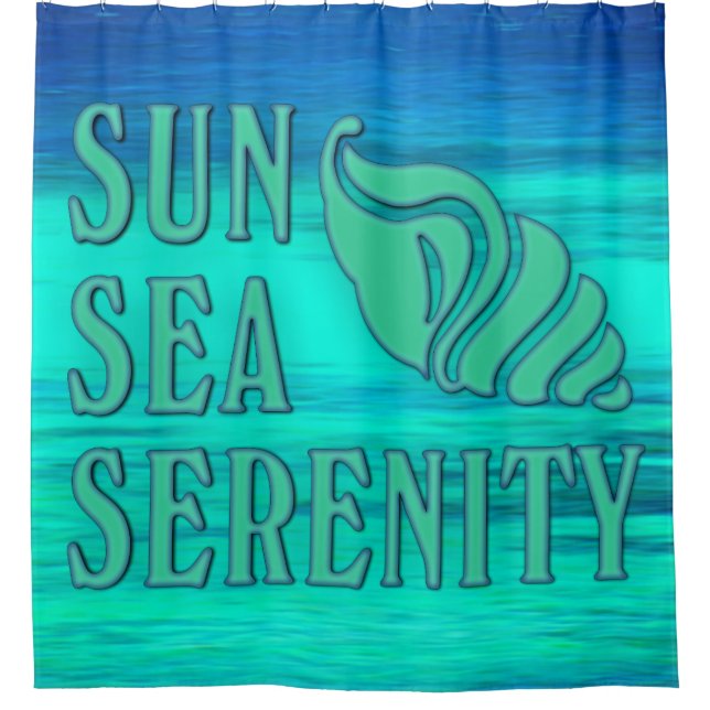 Sun Sea Serenity Tropical Seashell Beach Scene (Front)