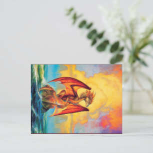 Sun Set Dragon Postcard