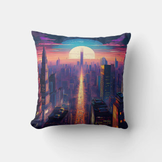 sun set  throw pillow