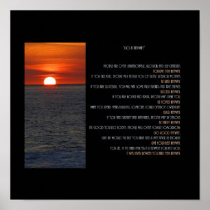 Sun Setting "Do It Anyway" Poster
