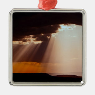 Sun setting on the Masai Mara. 2 Metal Ornament