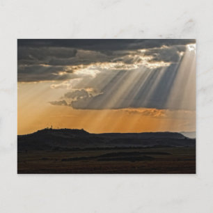 Sun setting on the Masai Mara. Postcard