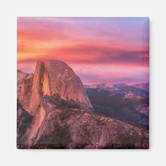 Sun Setting over A Rocky Landscape Magnet (Front)