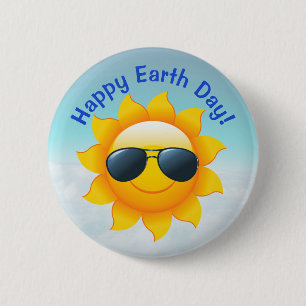 Sun & Shades Earth Day 2 Inch Round Button