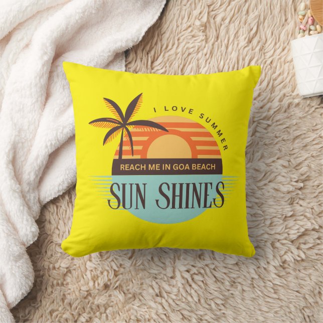 Sun Shine Throw Pillow (Blanket)