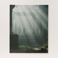 Sun Shines Down On Mystical Ancient Temple