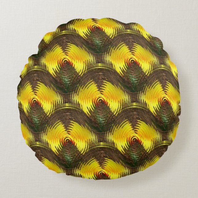 Sun Shining Day....... Round Pillow (Front)