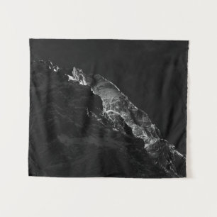 Sun shining on mountains tapestry
