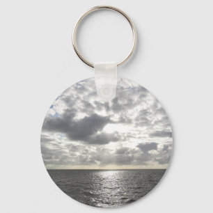 Sun Shining Through Clouds Keychain