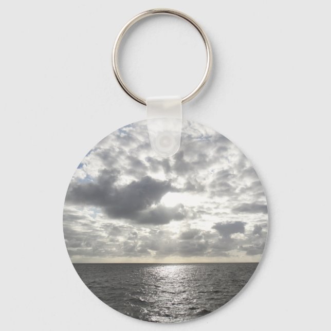 Sun Shining Through Clouds Keychain (Front)
