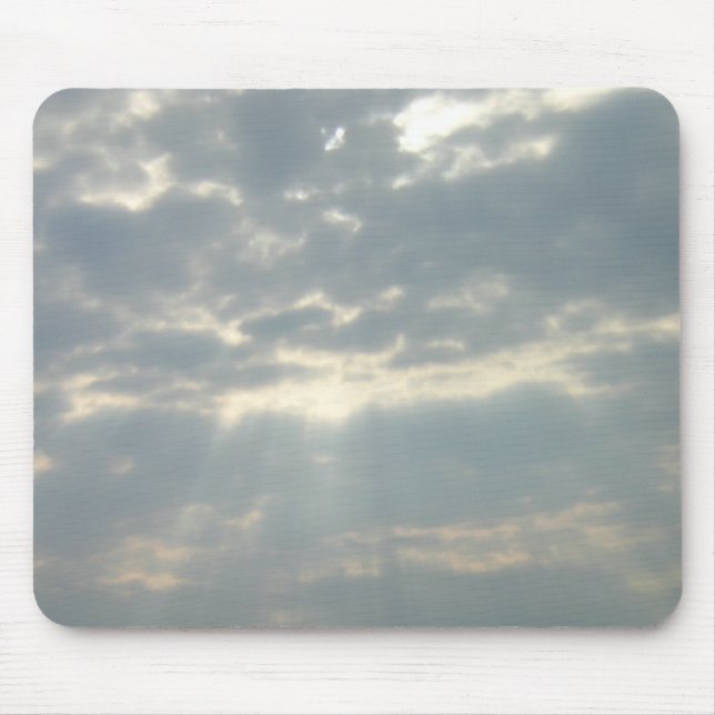 Sun shining through clouds Mousepad (Front)
