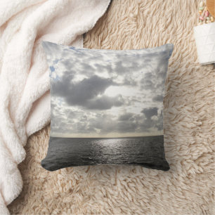 Sun Shining Through Clouds Throw Pillow