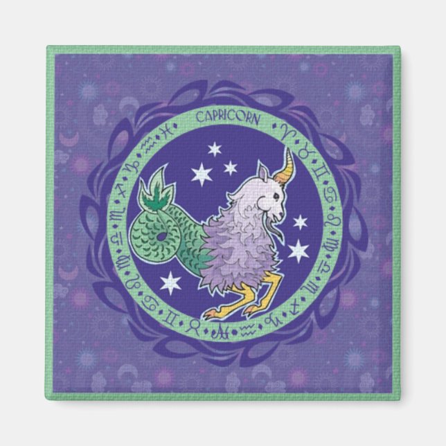 Sun Sign Capricorn Magnet (Front)