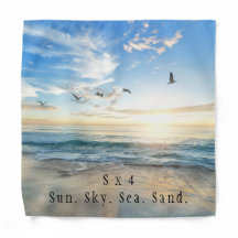 Sun. Sky. Sea. Sand. Beach Scene