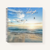Sun. Sky. Sea. Sand. Beach Scene