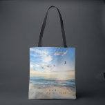 Sun. Sky. Sea. Sand. Beach Scene Tote Bag<br><div class="desc">S times 4 (Sx4) stands for Sun,  Sky,  Sea,  Sand. If you love spending time by the ocean,  here's a beach-themed bag for your gear!</div>