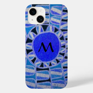 SUN SOLAR ENERGY MONOGRAM Blue White Black Case-Mate iPhone 14 Case