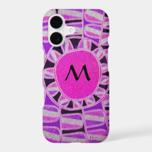SUN SOLAR ENERGY MONOGRAM Pink Purple Black