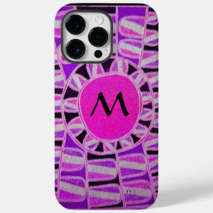 SUN SOLAR ENERGY MONOGRAM Pink Purple Black iPhone 14 Pro Max Case
