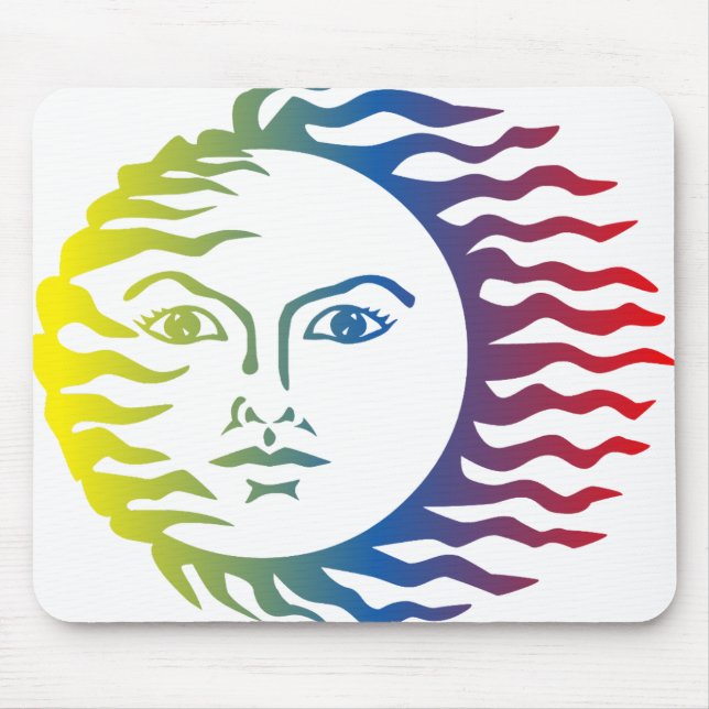 Sun Solar Rainbow Colour Mouse Pad (Front)