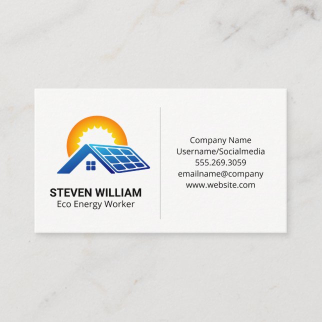 Sun | Solar Roof Business Card (Front)