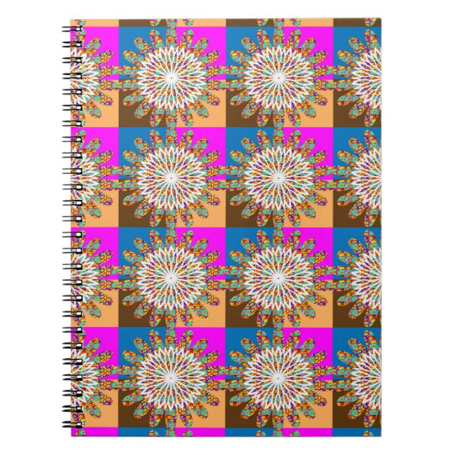 SUN sparkle chakra sunflower art by NavinJOSHI Notebook (Front)