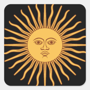 Sun Square Sticker