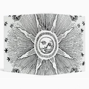 Sun Stars Antique Night Sky Medieval Zodiac Binder