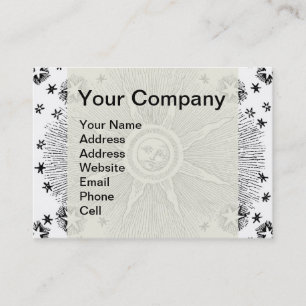 Sun Stars Antique Night Sky Medieval Zodiac Business Card