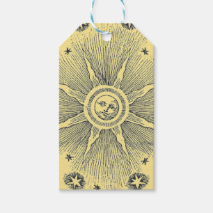 Sun Stars Antique Night Sky Medieval Zodiac Gift Tags