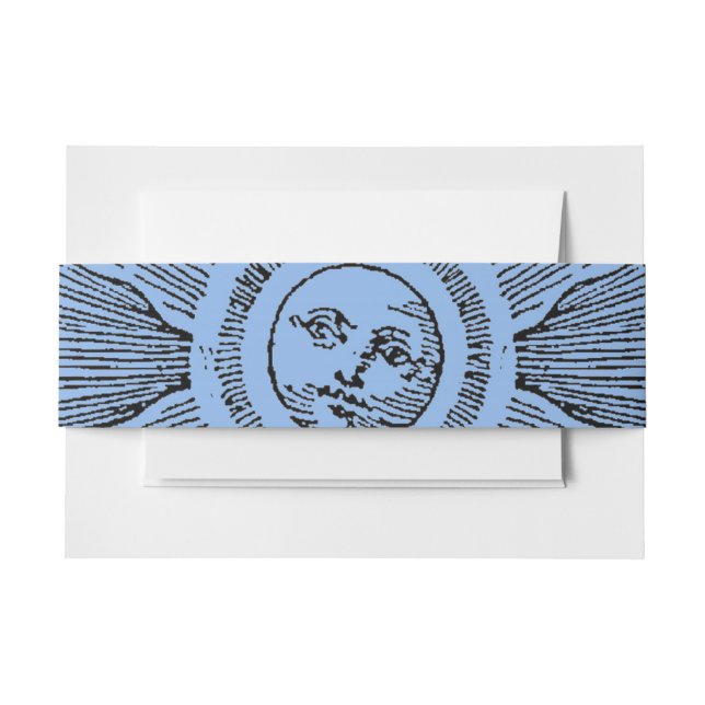Sun Stars Antique Night Sky Medieval Zodiac Invitation Belly Band (Front Example)