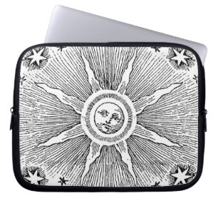 Sun Stars Antique Night Sky Medieval Zodiac Laptop Sleeve