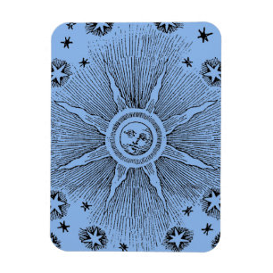 Sun Stars Antique Night Sky Medieval Zodiac Magnet